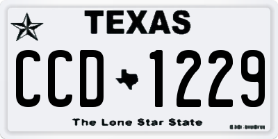 TX license plate CCD1229