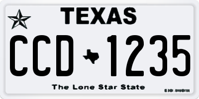 TX license plate CCD1235