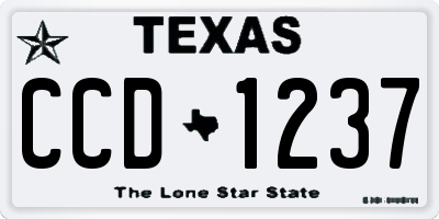 TX license plate CCD1237