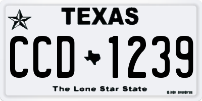 TX license plate CCD1239
