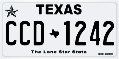 TX license plate CCD1242