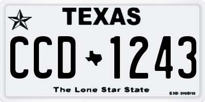 TX license plate CCD1243
