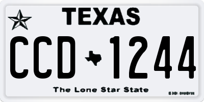 TX license plate CCD1244