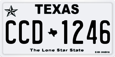 TX license plate CCD1246