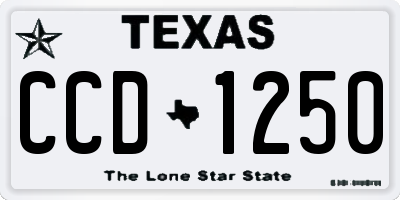 TX license plate CCD1250
