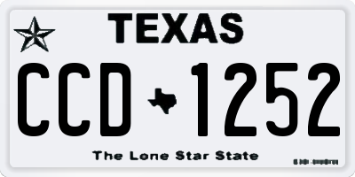 TX license plate CCD1252