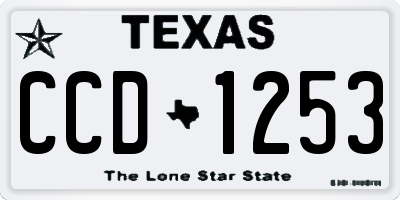TX license plate CCD1253
