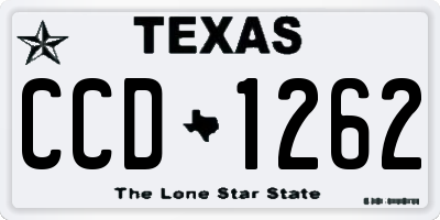 TX license plate CCD1262