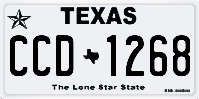 TX license plate CCD1268
