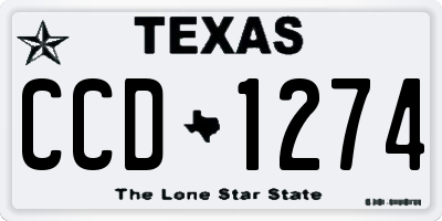 TX license plate CCD1274