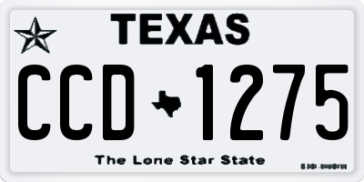 TX license plate CCD1275