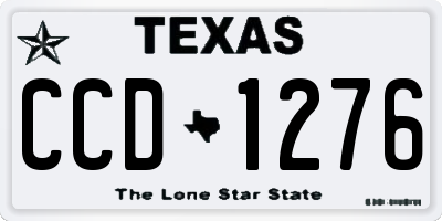 TX license plate CCD1276