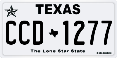 TX license plate CCD1277