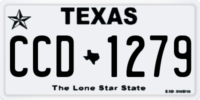 TX license plate CCD1279
