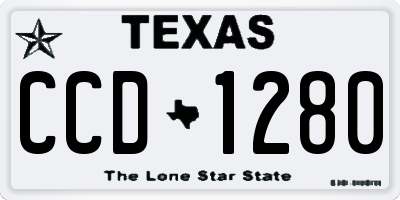 TX license plate CCD1280