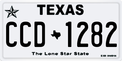 TX license plate CCD1282