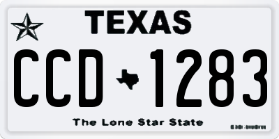 TX license plate CCD1283