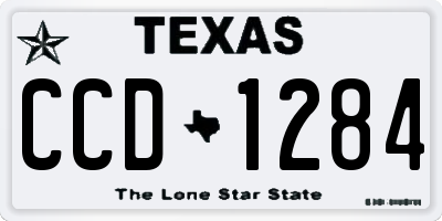 TX license plate CCD1284