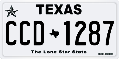 TX license plate CCD1287