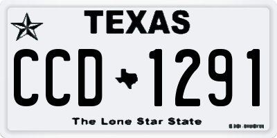 TX license plate CCD1291