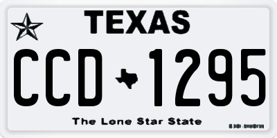 TX license plate CCD1295