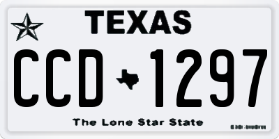 TX license plate CCD1297