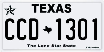 TX license plate CCD1301