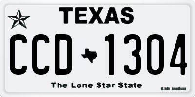 TX license plate CCD1304
