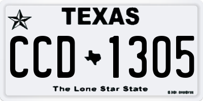 TX license plate CCD1305