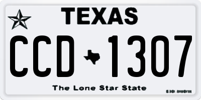 TX license plate CCD1307