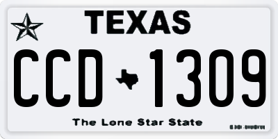 TX license plate CCD1309