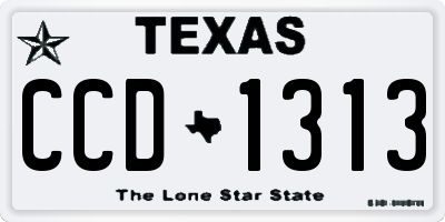 TX license plate CCD1313