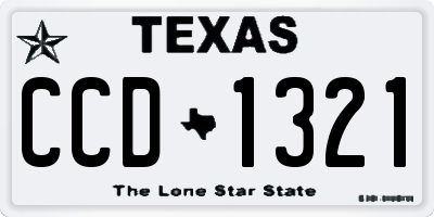 TX license plate CCD1321