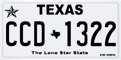 TX license plate CCD1322