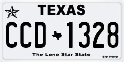TX license plate CCD1328
