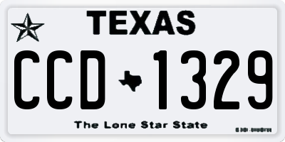 TX license plate CCD1329
