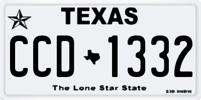 TX license plate CCD1332