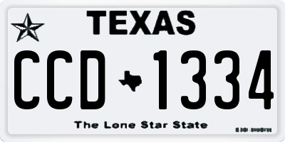TX license plate CCD1334