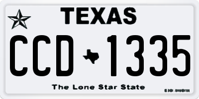 TX license plate CCD1335