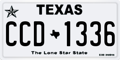 TX license plate CCD1336