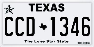 TX license plate CCD1346