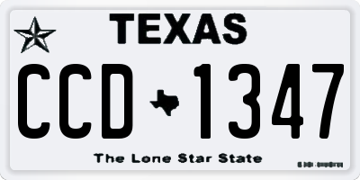 TX license plate CCD1347