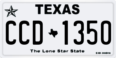 TX license plate CCD1350