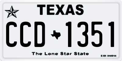 TX license plate CCD1351