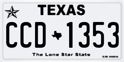 TX license plate CCD1353