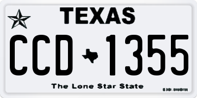 TX license plate CCD1355