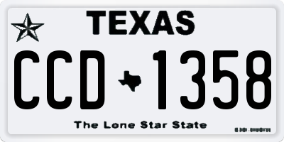 TX license plate CCD1358