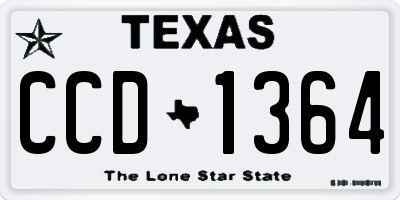 TX license plate CCD1364