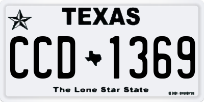 TX license plate CCD1369