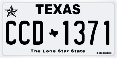 TX license plate CCD1371